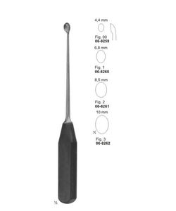 Cureta Ósea con Mango de Fibra, 270 mm, Manual, Acero Inoxidable Premium, Instrumento Quirúrgico Clase I, 1 Año de Garantía - Product Image 1