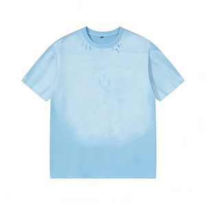 Custom Blank O-<b>neck</b> Breathable Eco-Friendly Vintage Streetwear T-shirt Men's New Arrival Oversized Washed Distressed - Product Image 5