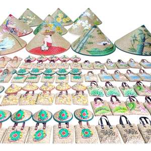 Mini porte-clés en forme de panier en herbe, souvenir, matériau en herbe de jonc naturel, pour cadeau et décoration, Vietnam - Product Image 5