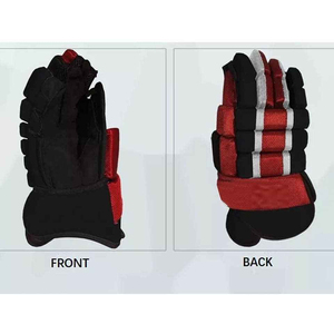 OEM Service Red Black White Ice Hockey Gloves Adult Durable Nylon <b>Hook</b> And Loop Closure Protective Ice Hockey Equipments - Product Image 6