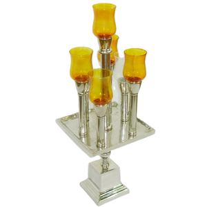 Bougeoir de luxe au design haut de gamme et décoration de fête Bougeoir votif Design fantaisie Pilier de bougie de luxe Design antique - Product Image 1