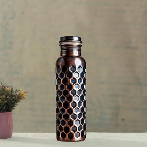 Bouteille d'eau artisanale vintage en cuivre pur, grande capacité, anti-fuite, pour boire directement, cadeau d'affaires - Product Image 2
