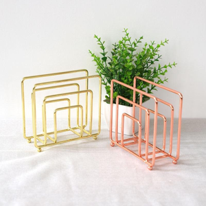 ที่ใส่กระดาษเช็ดปากโลหะพร้อมชั้นวางของแบบเชื่อมต่อ กล่องใส่กระดาษทิชชู ประเภทสินค้าอื่นๆ ของตกแต่งโต๊ะและอุปกรณ์เสริม - Product Image 4