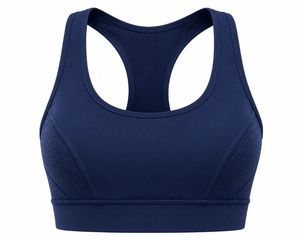 Soutien-gorge de sport dos nageur pour femme, col en U, écologique, léger, simple, séchage rapide, sans coutures, respirant, avec panneau en maille, maintien élevé, fermeture avant - Product Image 4
