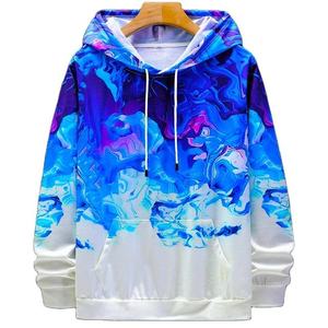 Sweat-shirt à capuche unisexe entièrement personnalisé en polaire sublimé 3D, anti-rétrécissement, en polyester/coton, pour l'hiver, pour hommes - Product Image 2