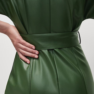 Women's Vintage Natural Straight OEM Service Best Selling Women's Genuine Leather Dress For Women Fashion Party Wear - Product Image 6