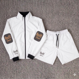 Rexfit Sports Lightweight Mens Windproof <b>Reflective</b> Sports <b>Jacket</b> Short Set Summer Set Tracksuit Set Wholesale - Product Image 2