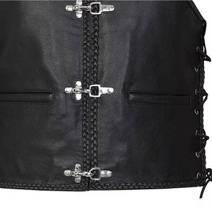 Chalecos de Cuero Genuino sin Mangas para Hombre, Otoño-Invierno, la Mejor Calidad y Material, Chalecos de Cuero para Motocicleta, Chaleco de Cuero Personalizado, MOQ Bajo - Product Image 6