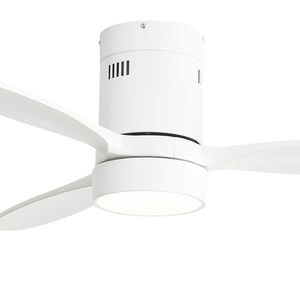 Ventilatore da soffitto a LED da 52 pollici per interni ed esterni con pale in legno massello, motore silenzioso reversibile, telecomando e luce - Product Image 2