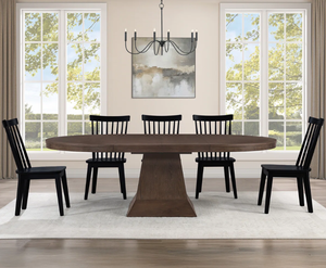 โต๊ะอาหารทรงกลมสไตล์หรูหราสำหรับบ้าน อพาร์ทเมนท์ วิลล่า และโรงแรม - เฟอร์นิเจอร์ไม้เนื้อแข็งทนทาน - Product Image 2