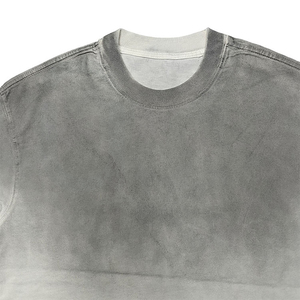 Camiseta de Manga Corta con Cuello Redondo y Estampado Tie-Dye para Hombre, Corte Regular, Tejido Informal, Diseño con Patrón Azul y Negro - Product Image 5