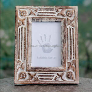 Square wooden photo frame for gallery decor <b>wall</b> <b>desk</b> display clean balanced style gift wedding anniversary birthday present - Product Image 2