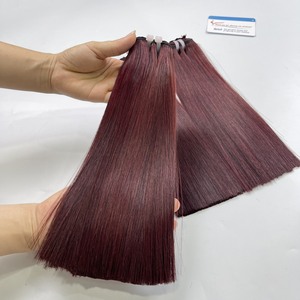 Meilleure vente 8 pouces Double Drawn Remy Hair Shinny Soft soyeux cuticule alignée perruques de cheveux humains bruts os droit du Vietnam - Product Image 1