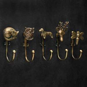 Luxury Design Brass Utility with <b>Hooks</b> Heavy Duty Wall Hangers for Coats Bags <b>Tools</b> Towels and Everyday Home Organization Use - Product Image 4