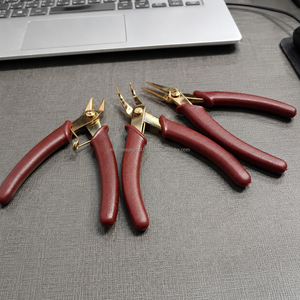 Lot de 3 pinces professionnelles pour la fabrication de bijoux permanents : pince à bec de canard, pince à bec courbé, pince coupante droite – Outil de réparation de bijoux – Fournisseur en gros - Product Image 1