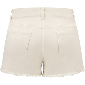 Shorts en jean déchirés taille haute pour femme, prix d'usine, bords effilochés, décontractés, été, coupe droite, en coton - Product Image 2