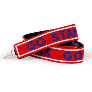 Lanière perlée crème avec inscription « Love » rouge et mousquetons métalliques - Product Image 5