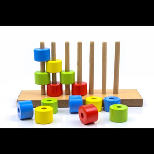 Juego de rompecabezas colorido, nueva tendencia, de madera, nuevo éxito de ventas, juego de aprendizaje de colores, artesanía india - Product Image 1