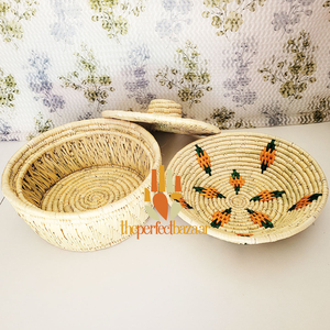 Panier et assiette en herbe de Moonj naturelle COMBO – Écologique, durable, mini format, usage polyvalent - Product Image 3