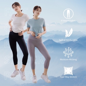 กางเกงโยคะผ้าสแปนเด็กซ์และไนลอนรีไซเคิลเพิ่มความสูงผลิตจากไต้หวัน - Product Image 6