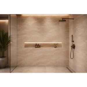 Decorative Flexible Travartine Stone <b>Veneer</b> Wall Cladding <b>Sheet</b> Modern Water Resistant 5 Year Warranty Competitive Price - Product Image 1