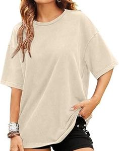 Camiseta Oversize con Hombros Caídos y Lavado Ácido para Mujer, con Logotipo Personalizado y Estampado, Ropa Casual para Mujer, Camisetas con Lavado Ácido - Product Image 4