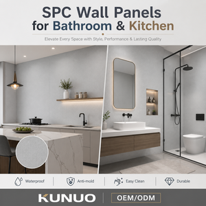 Panneau mural SPC, texture lin, panneau décoratif, revêtement mural intérieur moderne pour la décoration de la tête de lit de la chambre à coucher - Product Image 3