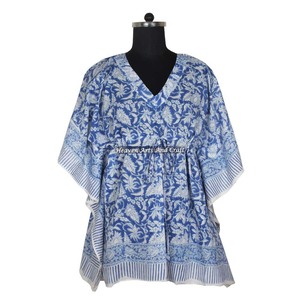 2026 New Fashionable and Designer Sexy Look Women Short Kaftan Wholesale Hand Block Print From India With Best Price - Product Image 3