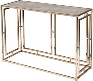 Premium Decorative <b>Console</b> Stand With Marble Finish Stylish Metal Craftsmanship For Luxury Interior Furniture Collection Themes - Product Image 4