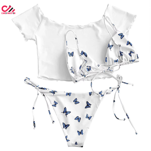 Conjunto de Bikini Personalizado para Mujer, Traje de Baño de Dos Piezas con Logotipo Personalizado en la Parte Delantera, Ecológico, de Secado Rápido, para Playa y Piscina de Verano - Product Image 2