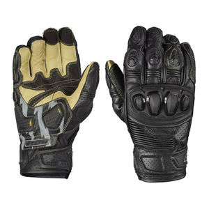 Leather Motorcycle <b>Gloves</b> Breathable Mesh Full Finger Non-Slip <b>Touchscreen</b> Protection Motocross Adjustable Wrist Strap Summer - Product Image 1