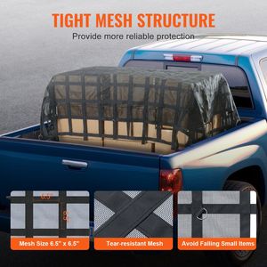 Rete di Fissaggio per Carichi Pesanti per Cassone del Camion 120 x 105 Pollici con 4 Cinghie Regolabili, Moschettoni e Ganci a S, Accessorio Resistente all'Usura - Product Image 4