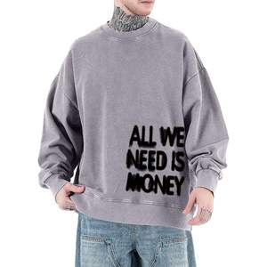 Sweat-shirt graphique vintage délavé personnalisé pour homme, coupe ample 6XL, col rond, streetwear Y2K, grunge, hip hop, pull-over - Product Image 6