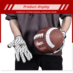 Rugby American Football Equipment Sports Goalkeeper Receiver <b>Glove</b> Football <b>Gloves</b> for Youth and Adult - Product Image 2