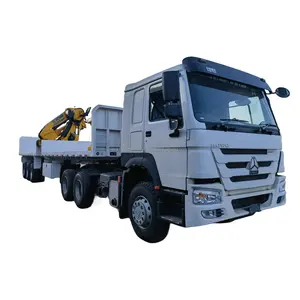 super link truck trailer with crane long vehicle brand new 400hp sinotruk howo truck Multi-purpose truck