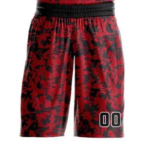 Conjunto de Uniforme de Baloncesto Personalizado con Camuflaje Rojo, Sin Mangas, Impresión Sublimada, Secado Rápido, Uniforme Deportivo para Adultos Unisex - Product Image 5