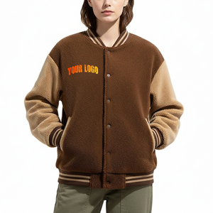 Vestes universitaires personnalisables pour femmes, respirantes, légères, en tricot, avec broderie, fermeture à boutons, style streetwear - Product Image 1