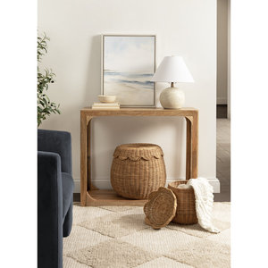 Panier de rangement en rotin avec couvercle, tissé à la main, rond, organisateur, panier à linge et à jouets en osier naturel, durable, vente en gros, fournisseurs B2B - Product Image 2