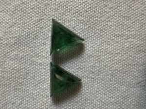 Natural Zambian Emerald <b>Triangle</b> Pair Rich Green Matching Loose Gemstones for Fine Jewelry Custom Luxury Designs - Product Image 2