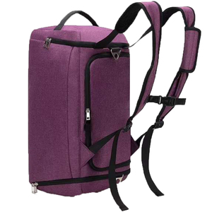 Bolsa Deportiva de Poliéster Morado al por Mayor con Correa Ajustable y Compartimento Interior para Uso Unisex en el Gimnasio - Product Image 5