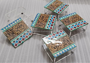 Eid Mubarak Ramadan Gifts Wood Mother of Pearl Inlay tapa cubierta de cajas de acrílico de La India por RF Crafts - Product Image 3