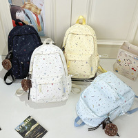 Sac à dos unisexe pour étudiants, motif anime tendance, grande capacité, mignon, à double bandoulière, gaufré