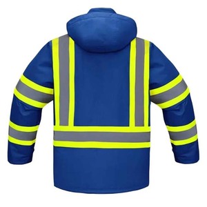 เสื้อเชิ้ตทำงานผ้าฝ้าย 100% ปักโลโก้ได้ตามต้องการ เสื้อแจ็คเก็ตทำงานทนทาน มองเห็นได้ชัดเจน ชุดเซฟตี้สะท้อนแสงสำหรับผู้ชาย เสื้อเชิ้ตแขนยาว - Product Image 2