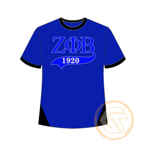 T-shirt décontracté 100 % coton respirant de haute qualité personnalisé Zeta Phi Beta pour femmes, avec logo sur mesure, vêtements de sororité, vente en gros - Product Image 1