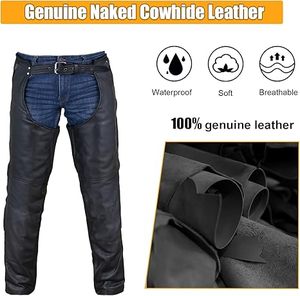 Cuissardes en cuir pour hommes et femmes – Cuir de vachette pleine fleur de qualité supérieure, logo personnalisé, cuissardes noires pour hommes, haute qualité - Product Image 4