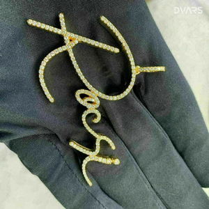 Colgante de Letra con Nombre Totalmente Cubierto de Diamantes VVS1 Moissanite, Colgante Hip Hop con Inicial, Plata de Ley 925, Colgante para Rapper - Product Image 3