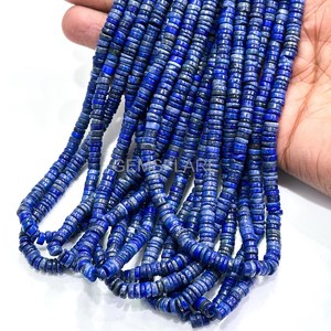 5-6MM Natural Lapis Lazuli Heishi <b>Beads</b> Lapis Lazuli Flat Disc Smooth Gemstone <b>Beads</b> Lapis <b>Beads</b> For Jewelry Making Supplies - Product Image 3