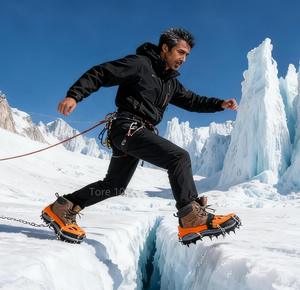 <span class=keywords><strong>Crampons</strong></span> d'alpinisme d'extérieur antidérapants pour chaussures d'escalade de randonnée sur glace, traction à griffes à 24 pointes, <span class=keywords><strong>crampons</strong></span> antidérapants pour chaussures - Product Image 4