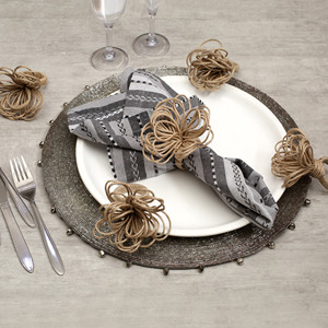 <b>Top</b> Selling Eco-Friendly Modern Luxury Handmade Jute Iron Napkin Rings New Design Flower Shape <b>Wedding</b> Party <b>Table</b> <b>Decoration</b> - Product Image 5