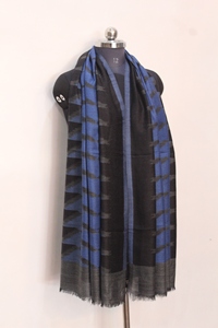 Pashmina Reversible Mediana para Mujer, Ligera, Suave, de Lana, Negra y Azul, para Todas las Temporadas, Ideal para Fiestas - Product Image 2